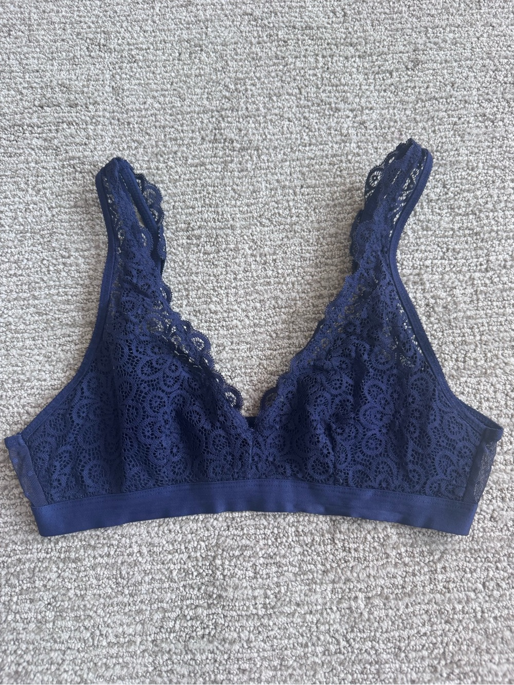 aerie Navy Lace Wireless Bralette